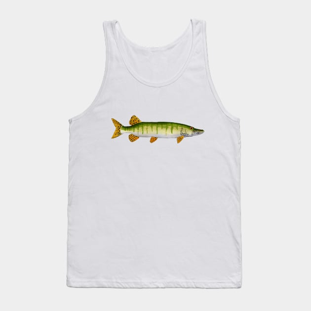 Muskellunge (Muskie) Tank Top by FishFolkArt